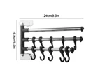 Kitchen Utensil Holder Swivel Storage Rack for Hang Towel, Spoons, Gloves