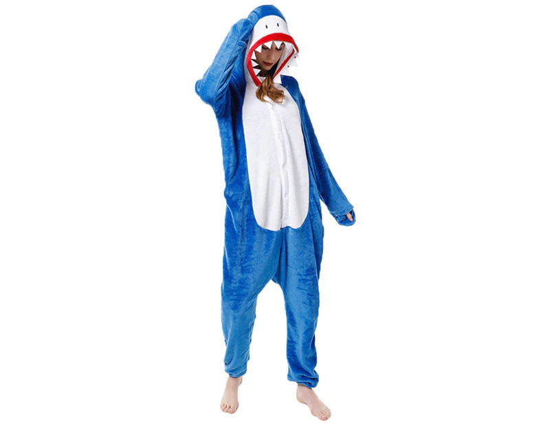 Costume Bay Adult Unisex Shark Onesie Kigirumi Animal Pajamas Halloween Costume Jumpsuit Sleepwear