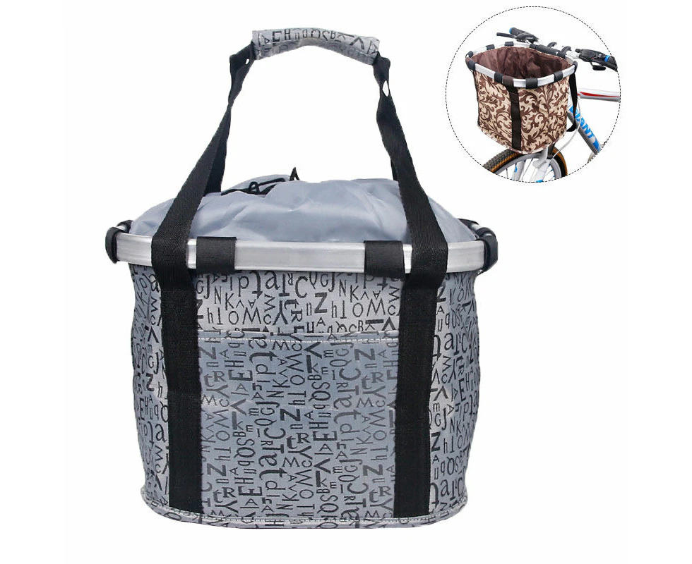 ViviPet Foldable Detachable Travel Bike Basket for Cats Dogs-Grey