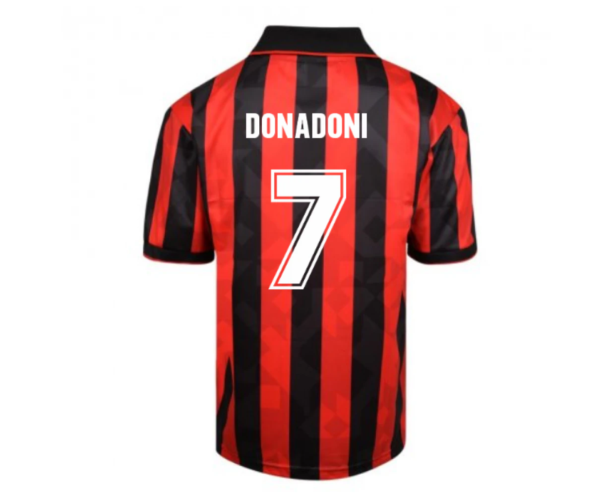 Score Draw AC Milan 1994 Retro Football Shirt (Donadoni 7)