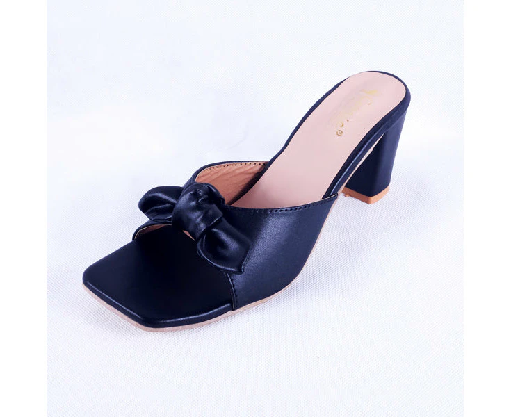 Cemic Women's Black Block Heel Mules