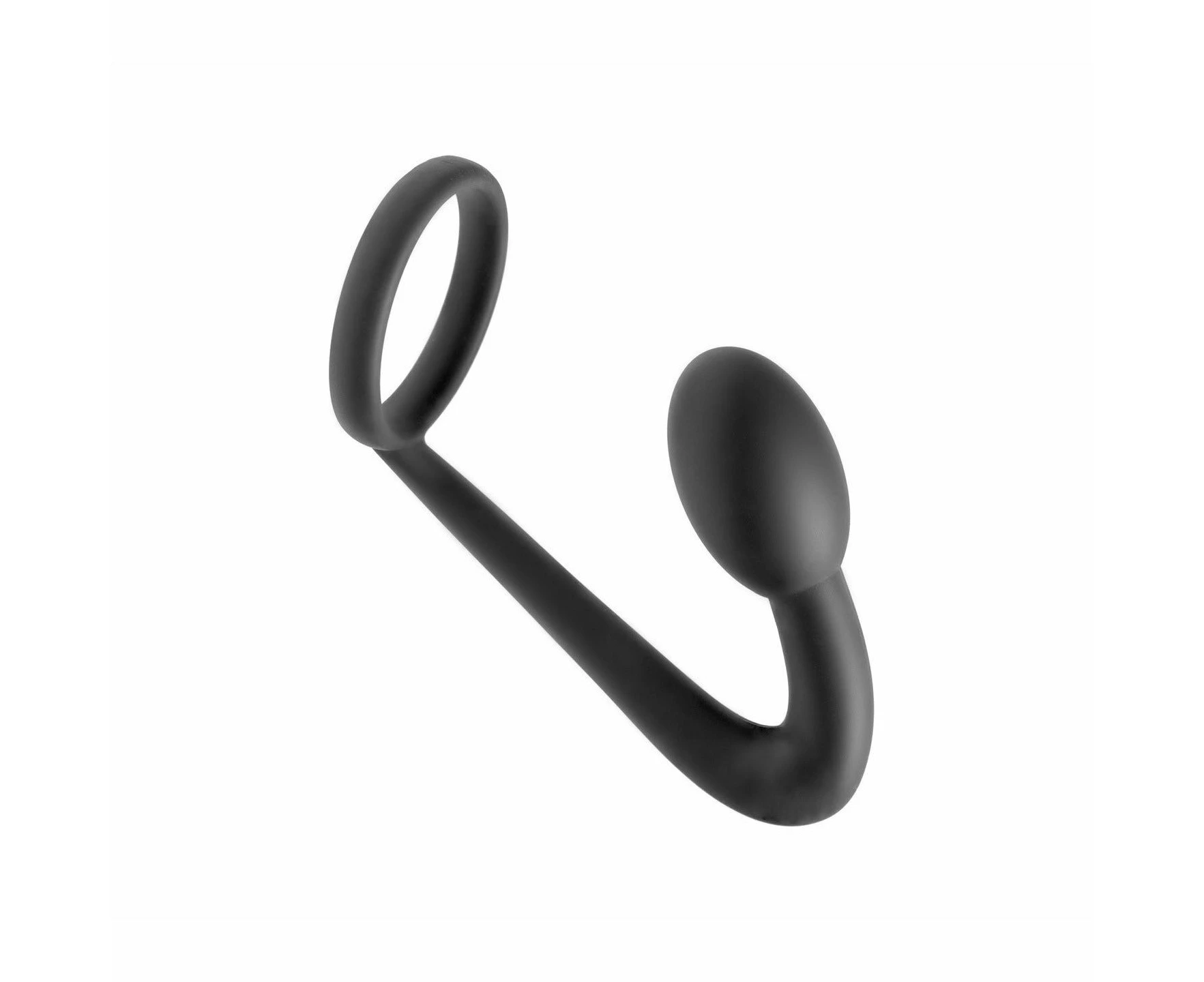 Introducing The Sensasilk Plu006 Silicone Cock Ring With Attached Anal Plug The Ultimate Pleasure Experience For Him And Her!