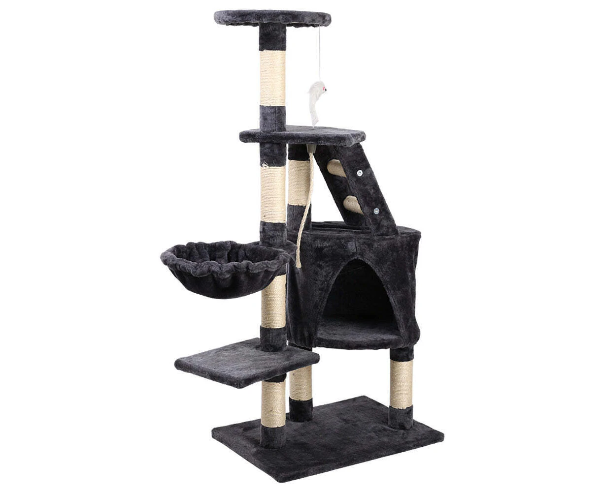 Cat Tree 120cm Trees Scratching Post Scratcher Tower Condo House Furniture