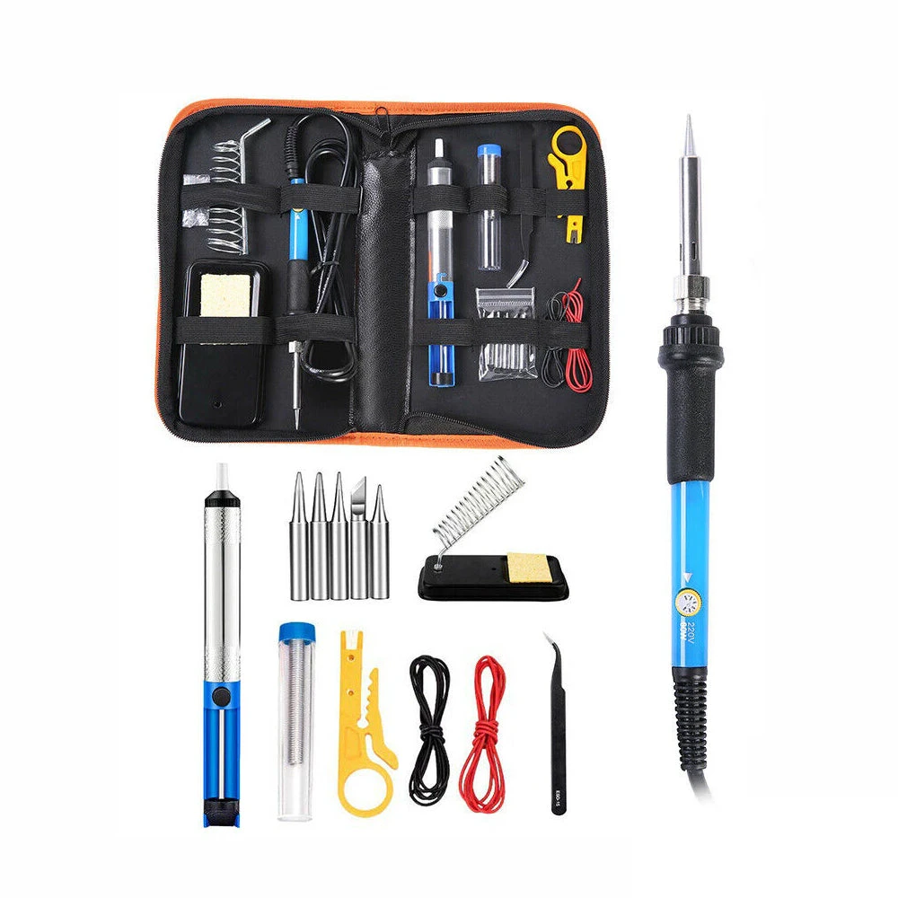 60W Electric Soldering Iron Kit Solder Welding Tool Stand Adjustable Temperature