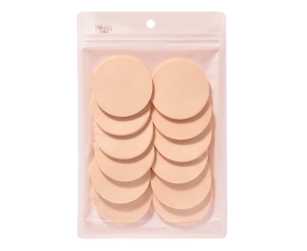 12 Pieces Round Makeup Cosmetic Puff Round Foundation Makeup Sponge Set Round Cosmetic Makeup Sponge