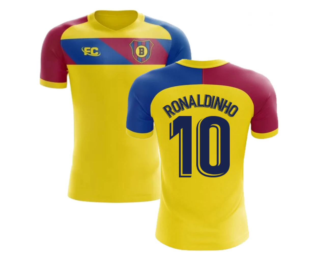 2018-2019 Barcelona Fans Culture Away Concept Shirt (Ronaldinho 10) - Adult Long Sleeve