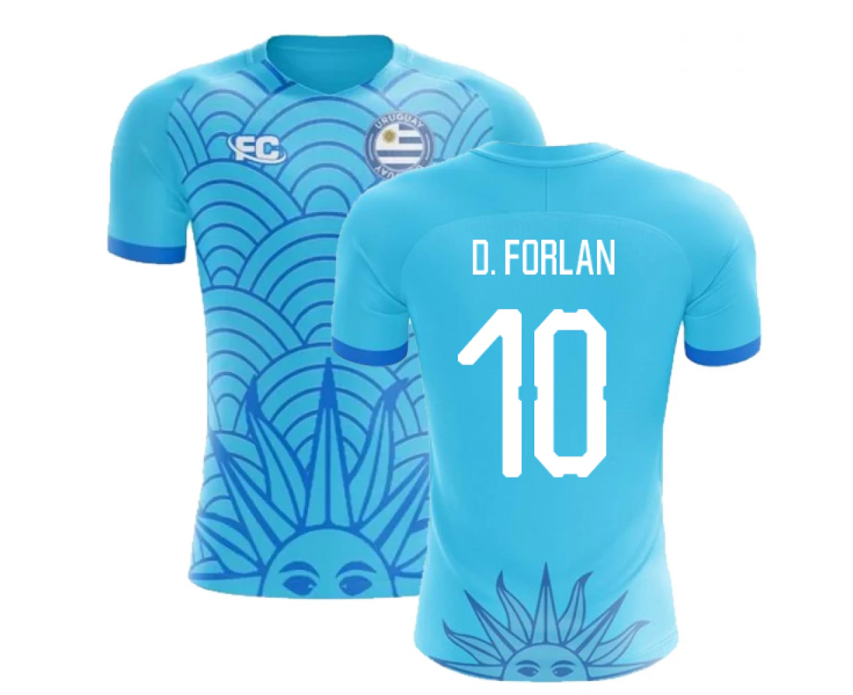 2018-2019 Uruguay Fans Culture Concept Home Shirt (D. Forlan 10) - Womens