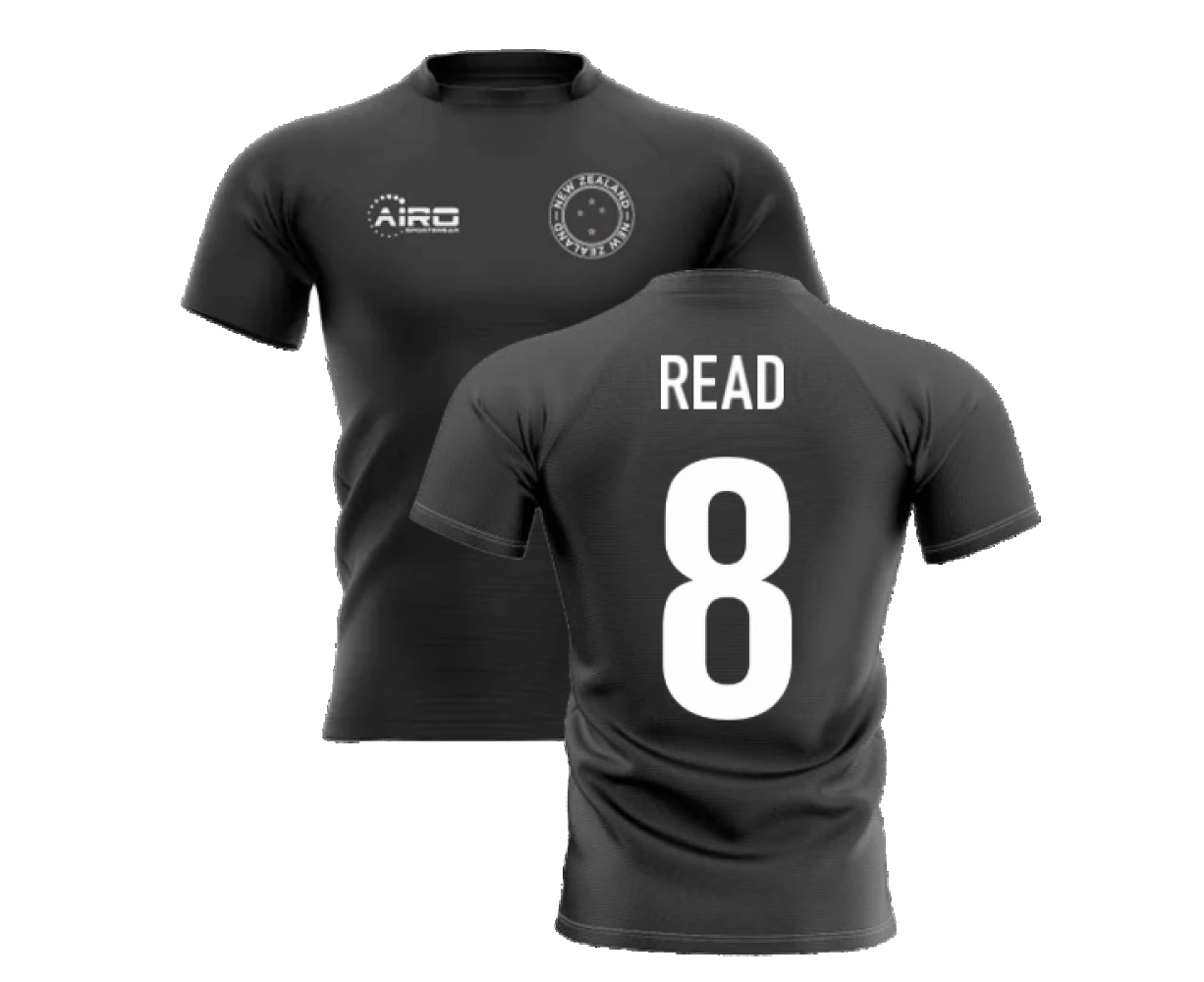 2023-2024 New Zealand Home Concept Rugby Shirt (Read 8)