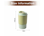 1pcs simple stainless steel water cup keep cold octagonal insulation cup portable car - Green