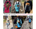 Puppy Travel Mesh Pet Dog Carrier Backpack Front Travel Portable Shoulder Bag Blue