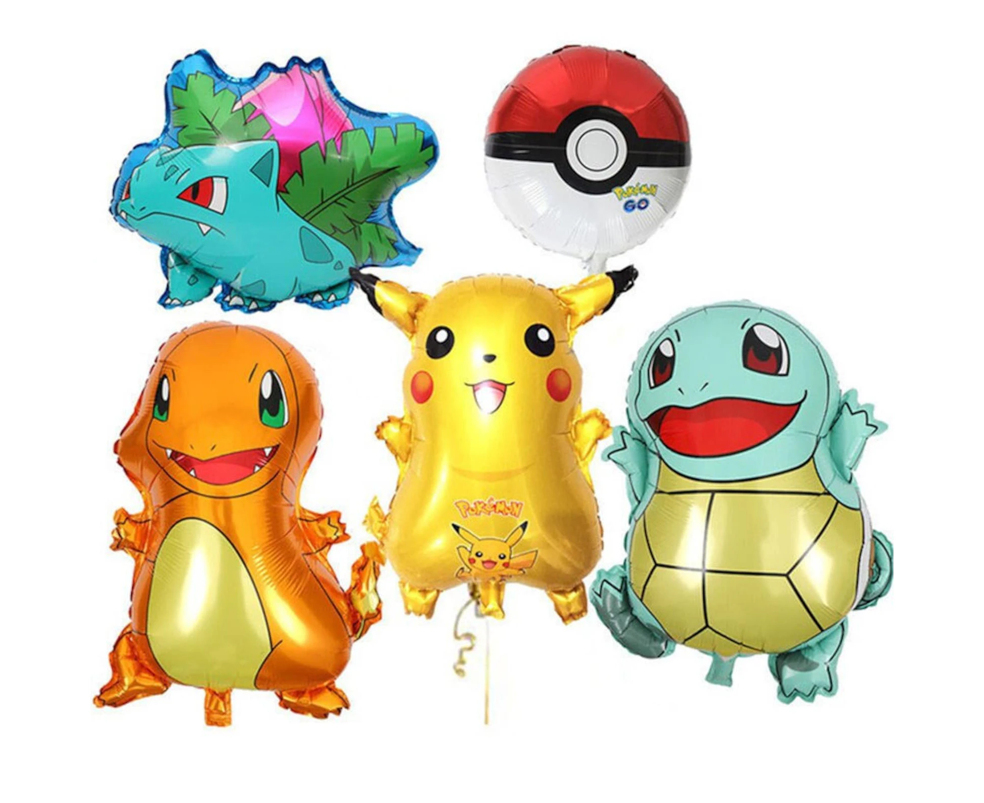 5pcs Pokemon Pikachu Foil Balloons |Video Game Theme  Kids Children Birthday Party Decorations