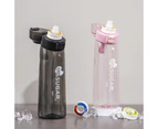 Water Bottle, 650ml Air Starter Set with 7 Scented Pods Fruit Perfume Mugs, BPA Free with Straws-500ml pink (without ring)