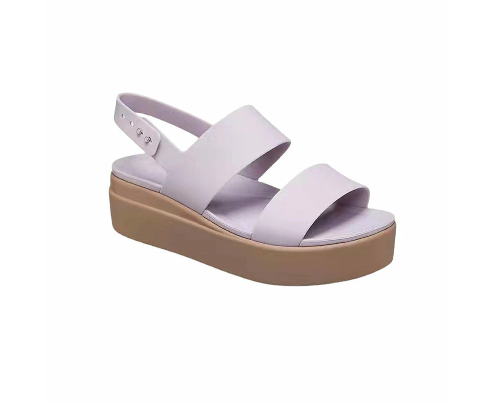 Amoretu Womens Platform Sandals Lightweight Open Toe Summer Shoes-Violet