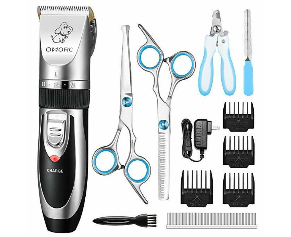 Electric Dog Cat Grooming Kit Scissors Clippers Pet Hair Shaver Cordless Trimmer