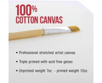 20 x THIN ARTIST STRETCHED CANVAS 30x40cm | Cotton White Blank Canvases Panel