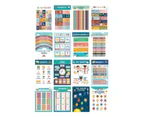 16 Sheets Boho Kids Educational Posters Toddler Learning Posters for Classroom Kindergarten Elementary Education Kids Posters Supplies