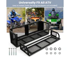 Costway HD Steel Rear ATV Cargo Basket Rack Mesh Surface Luggage Carrier Universal Storage Rack Outdoor Black