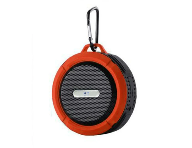 Waterproof Wireless Mini Car Bluetooth Shower Music Portable Handsfree Speaker - Orange