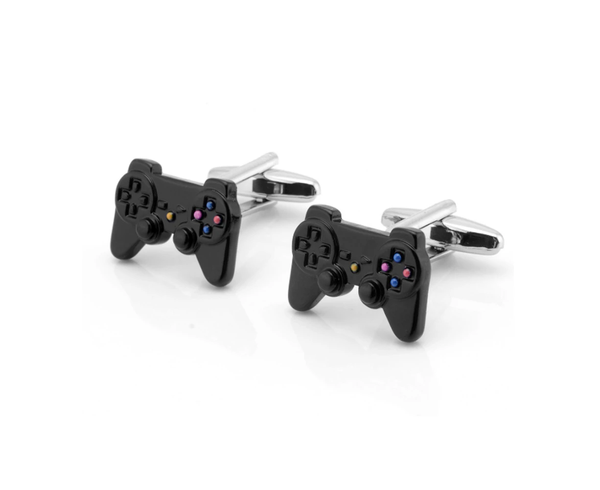 Kings Collection Video Game Cufflinks Men Formal Suit Accessories Cuff Buttons Clothing Accessories - Black