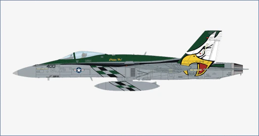 Hobby Master 1/72 F/A-18C "Chippy Ho" NF400, CAG bird, VFA-195 "Dambusters", 2010 Diecast Aircraft