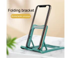 Phone Holder Adjustable Shock-resistant Foldable Smartphone Tablet Desk Stand for Video-Green