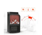 Mini Portable Desktop Heater, Style:Without Remote Control, Plug Type:US(Black)