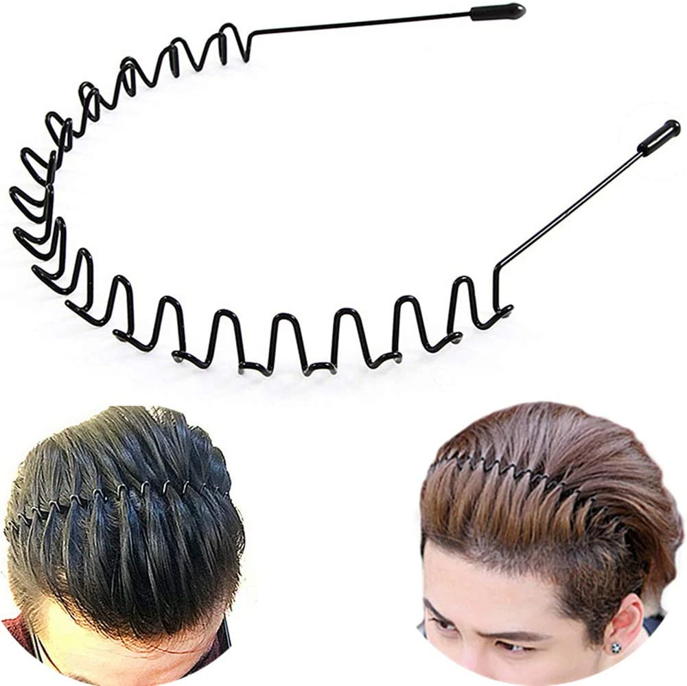 Metal Hair Band for Men Women's Hair Hoop Clips