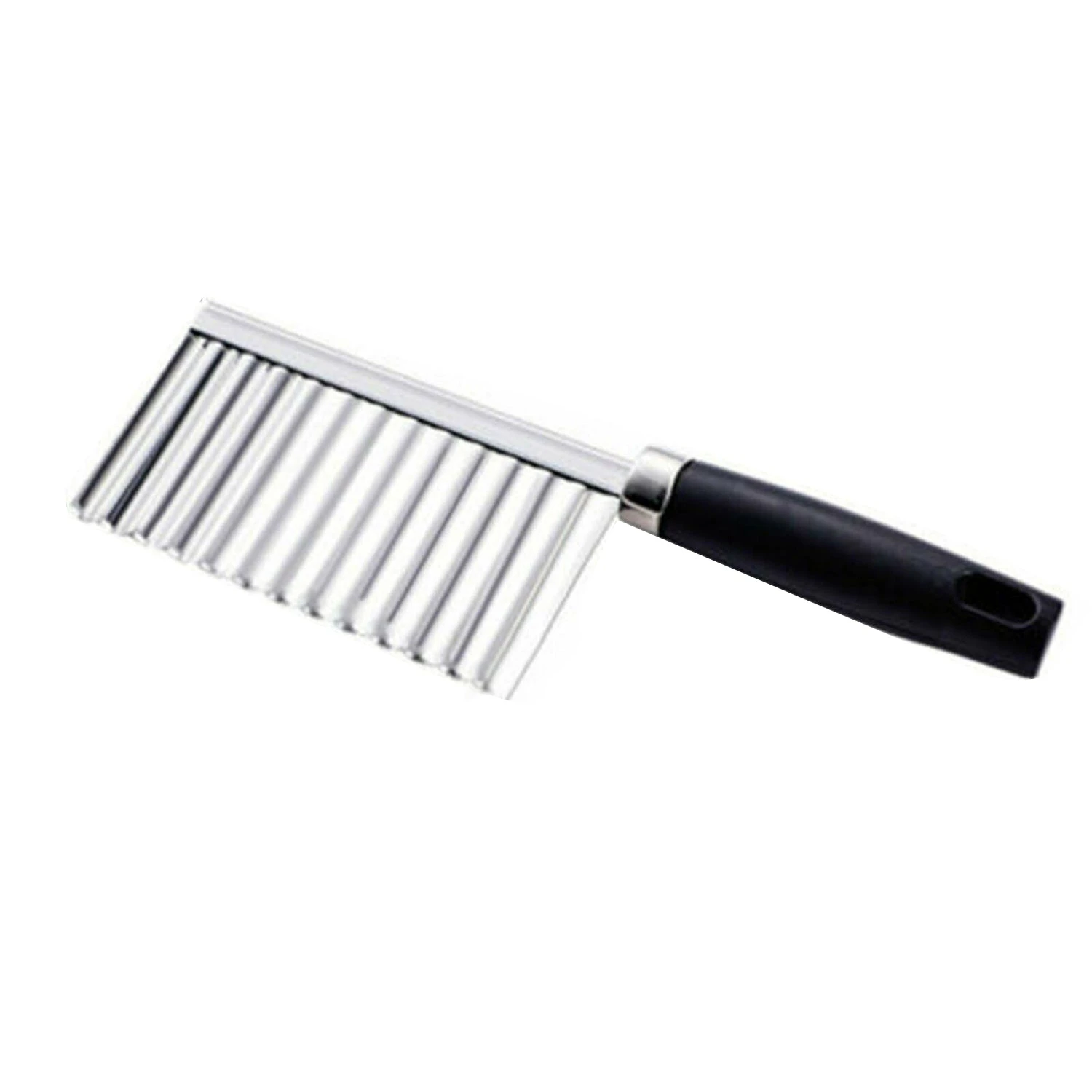 Potato Crinkle Cutter Dough Wavy Slicer Steel Kitchen Vegetable Chip Blade Knife