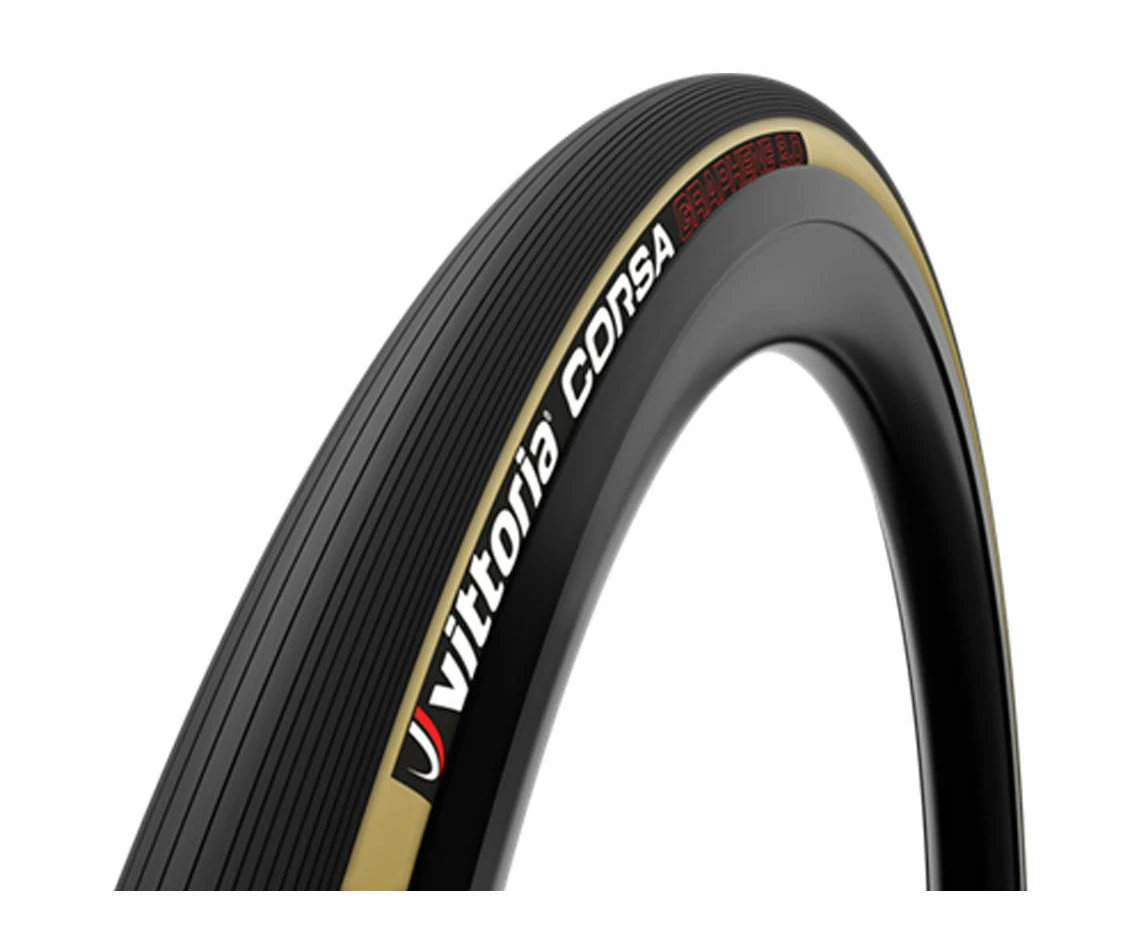 Vittoria Corsa Graphene 2.0 700 x 30mm Tubular Tyre Tan Sidewall