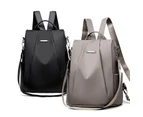 Anti-theft Double Shoulder Bag Travel Backpack Waterproof Oxford Cloth - Black