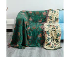 Throw blanket for couch sofa soft blankets cozy blanket suitable for armchairs, sofas and beds-Green