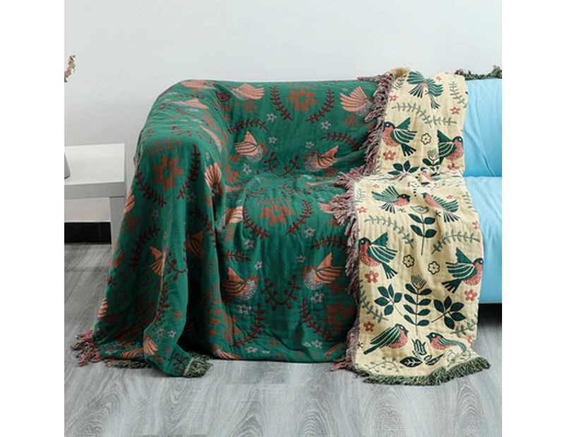 Throw blanket for couch sofa soft blankets cozy blanket suitable for armchairs, sofas and beds-Green