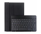For Samsung Galaxy Tab S9 FE With Pencil Holder Detachable Wireless Bluetooth Keyboard and Flip Stand Leather Case Cover - Black