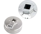 Oil Filter Cap Removal Tool Aluminum Alloy Cap Wrench for Car Oil Filter 2pcs silver