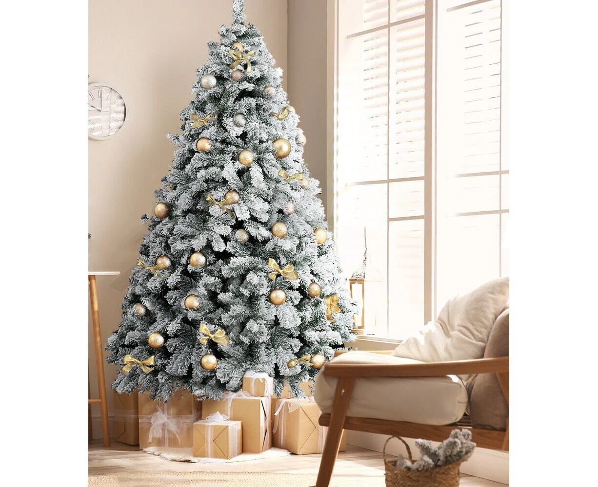 Christmas Tree 2.4M Xmas Trees Decorations Snowy Tips