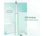 Ultrasonic Electric Toothbrush Rechargeable USB for Adults Sonic Automatic Tooth Brush Whitening Oral Hygiene 8 Replacement Head - White 8 Heads 1Box