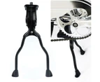 1pc Double Leg MTB Holder Bike Kickstand Parking Rack Mountain Bike Support Side Kick Stand Foot Brace (Black)