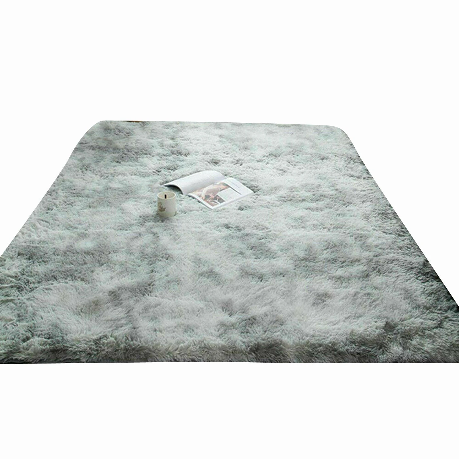 160X230CM Fluffy Large Rug Plush Soft Shaggy Mat Living Room Carpet Bedroom Rugs Non Slip - Light Gray