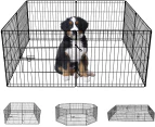 ADVWIN 30" 8 Panel Dog Playpen Foldable Pet Fence Dog for Puppy Rabbit Portable Exercise Dog Cage