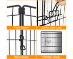 ADVWIN 30" 8 Panel Dog Playpen Foldable Pet Fence Dog for Puppy Rabbit Portable Exercise Dog Cage