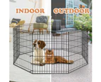 ADVWIN 30" 8 Panel Dog Playpen Foldable Pet Fence Dog for Puppy Rabbit Portable Exercise Dog Cage