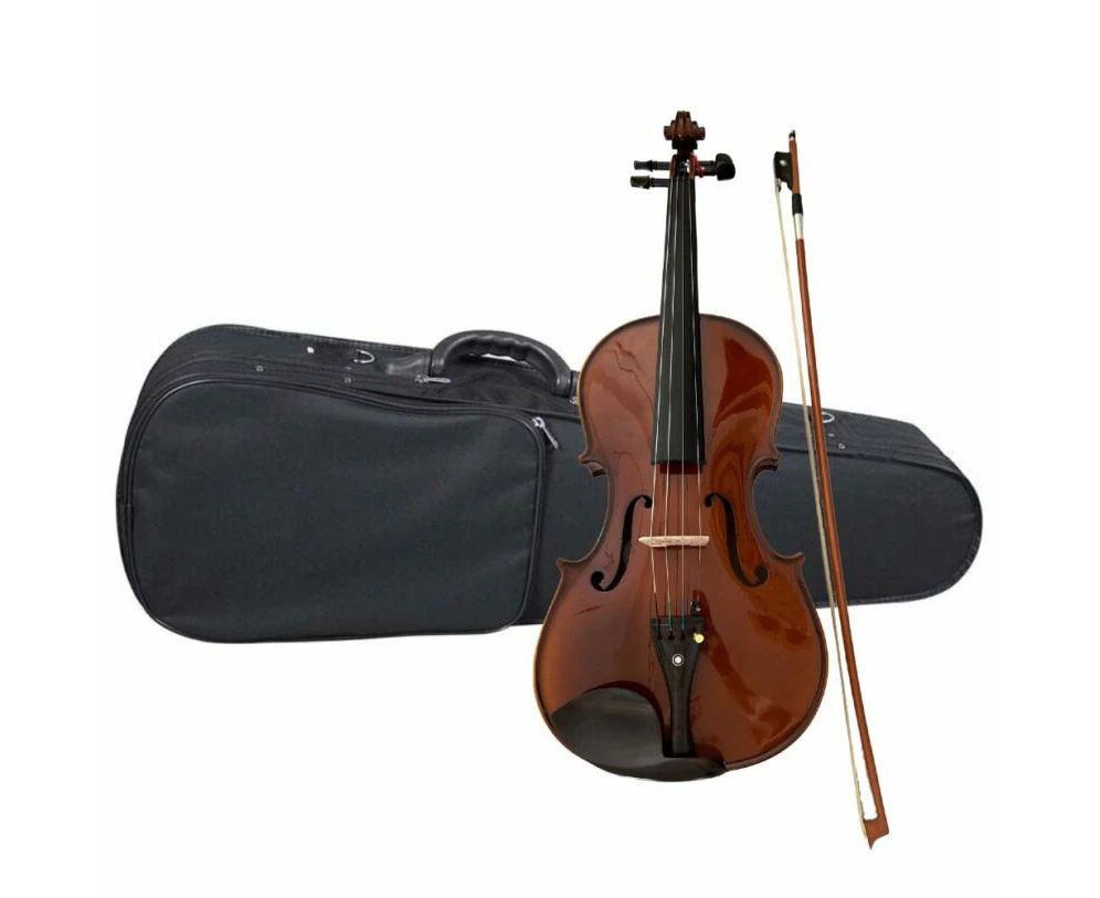 Maro Music Ebony Viola, Classic Starter Viola for Kids, Adults, Students, Viola with Case, Viola Bow, Rosin, Extra Strings, 15 Inches