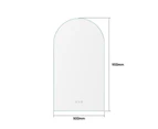 Bluetooth Music Arched Bathroom Mirror LED Lighting Backlit Dimmable Defogger Vanity Mirror Decorative Mirror