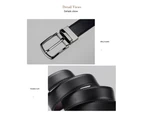 Genuine Leather Dress Belts For Men - Mens Belt For Suits With Single Prong Buckle-Black/Dark Coffee