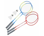 1 Set Adults Badminton Rackets with Balls Badminton Training Outdoor Sports Kit