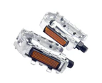 1 Pair of Aluminum Alloy Mountain Bike Pedal with Anti-slip Spike Pedal Bike Accessory (Silver)