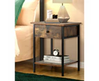 Bedside Tables Side Table Drawer Nightstand Storage Cabinet Shelf Wood