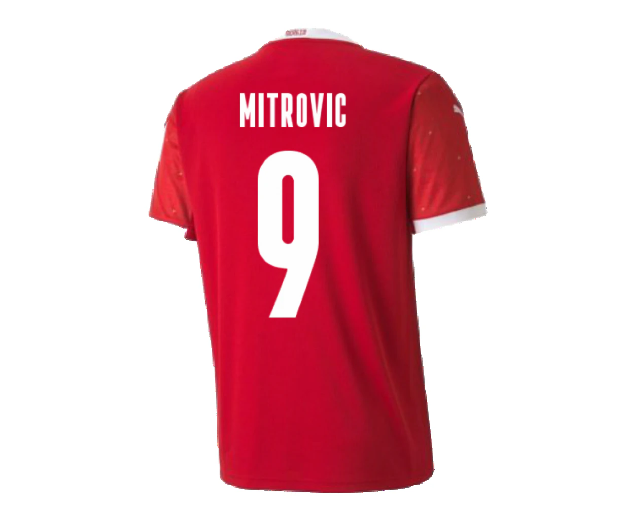 2020-2021 Serbia Home Puma Football Shirt (MITROVIC 9)