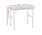 Folding Aluminium Lightweight Portable Kitchen Camping Table Adjustable Foldable