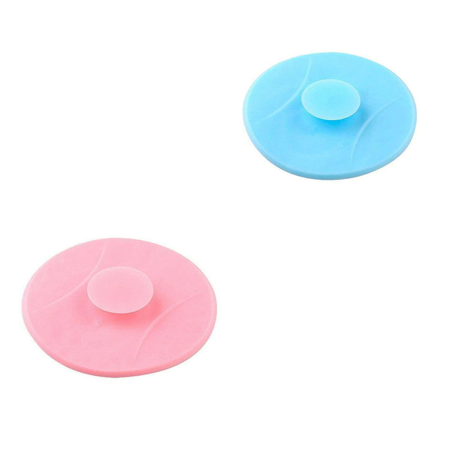 2X Universal Floor Plug Bathroom Kitchen Bath Tub Sink plastic Water Stopper - Pink x1 Blue x1